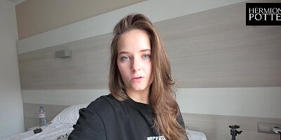 He fucks me in El Arenal, Mallorca. The chambermaid disturbs us, but he continues to fuck me. Vlog